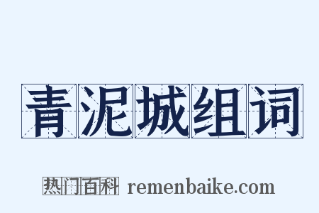 青泥城组词是什么意思的图片